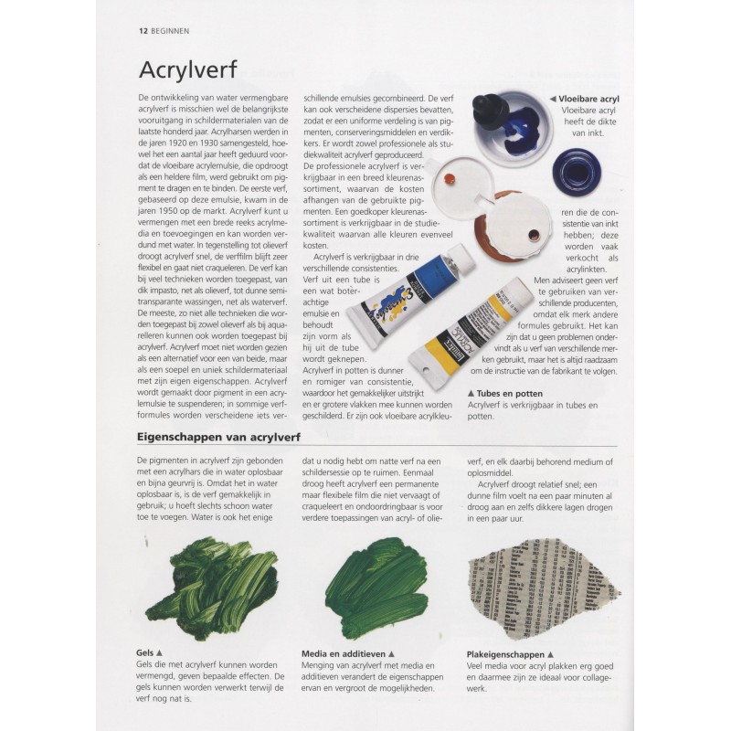 Acrylverf, olieverf & gouache