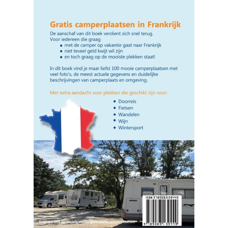 100 gratis camperplaatsen in Frankrijk