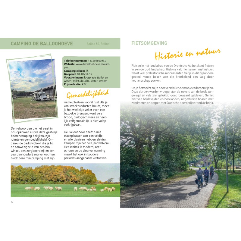 55 camperplaatsen en fietsroutes in Nederland