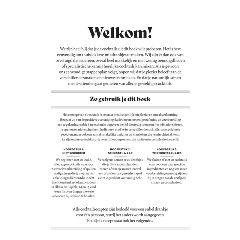 Cocktails in 1 minuut