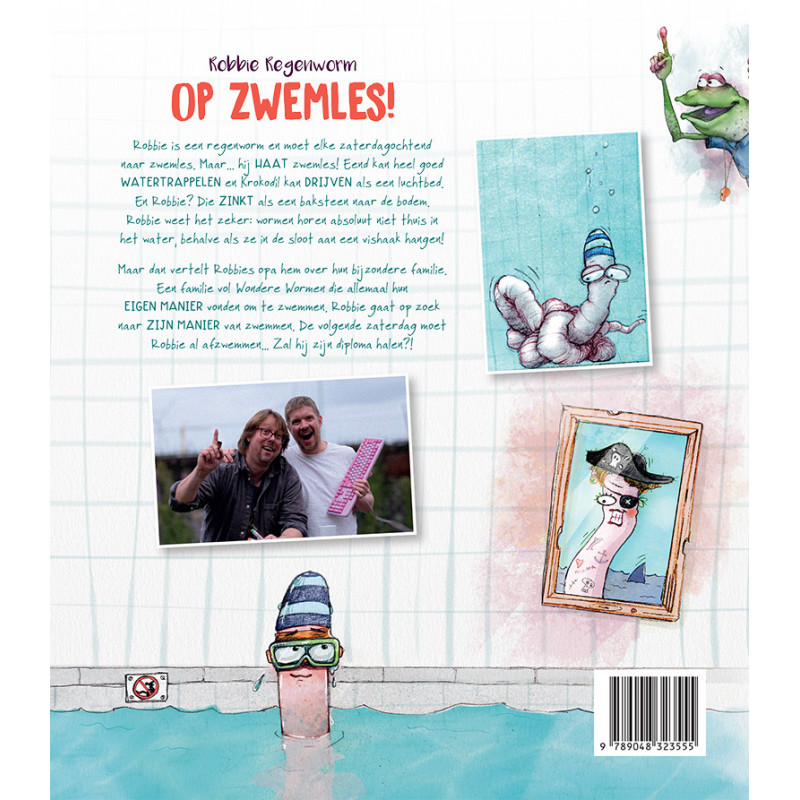 Robbie Regenworm op zwemles!
