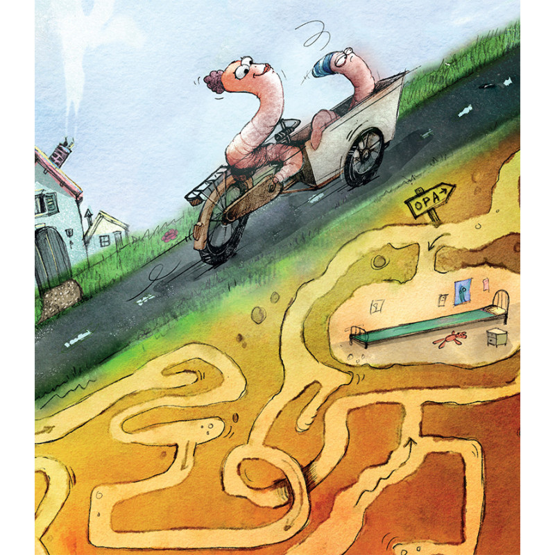 Robbie Regenworm op zwemles!