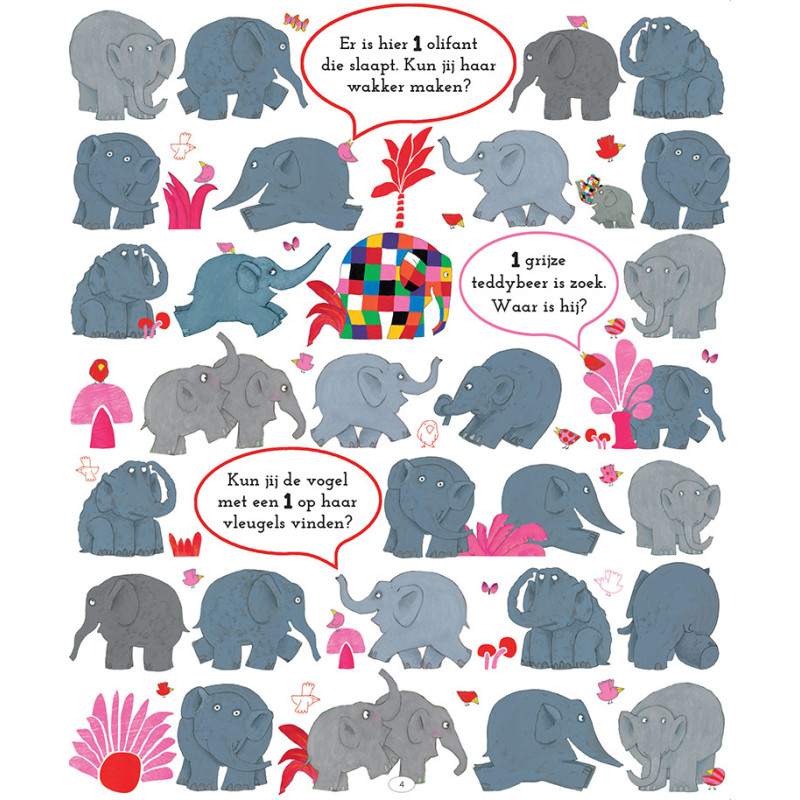 Elmer zoek en vind - Getallen