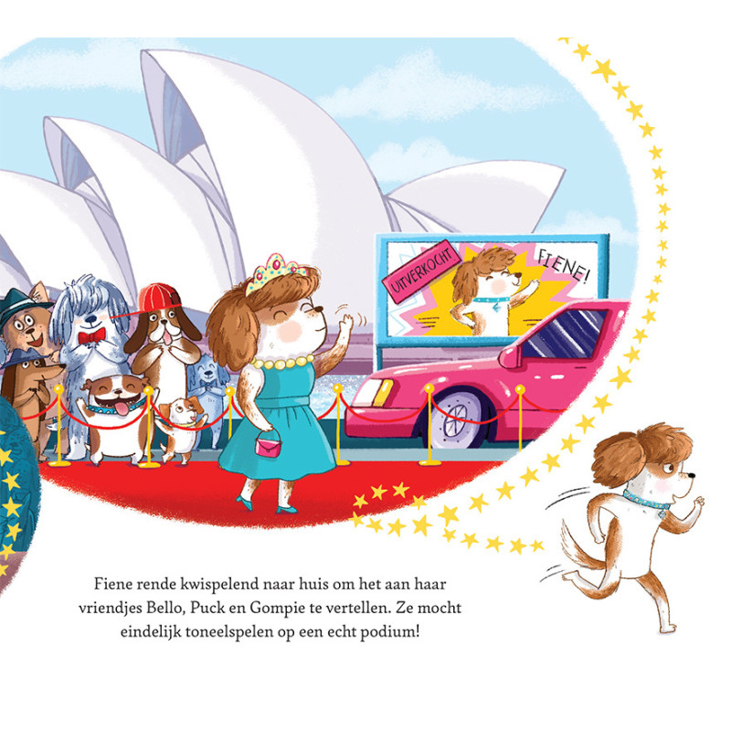 Fiene de Filmster -  op het podium