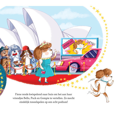 Fiene de Filmster -  op het podium