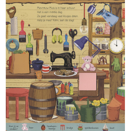 Mevrouw Muis klust erop los!