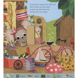 Mevrouw Muis klust erop los!