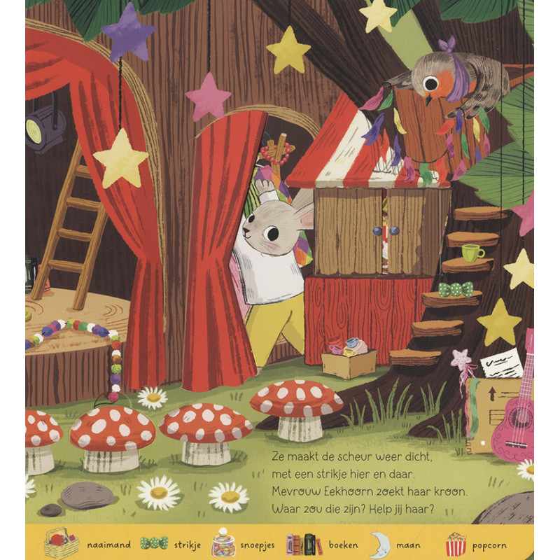 Mevrouw Muis klust erop los!