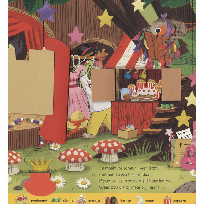 Mevrouw Muis klust erop los!