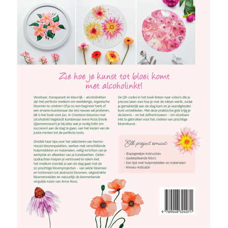 Creatieve bloemen met alcoholinkt