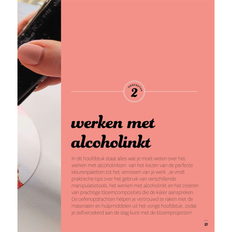 Creatieve bloemen met alcoholinkt